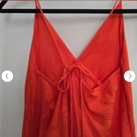 XS Red Linen-like Dress - Picture 5 of 5